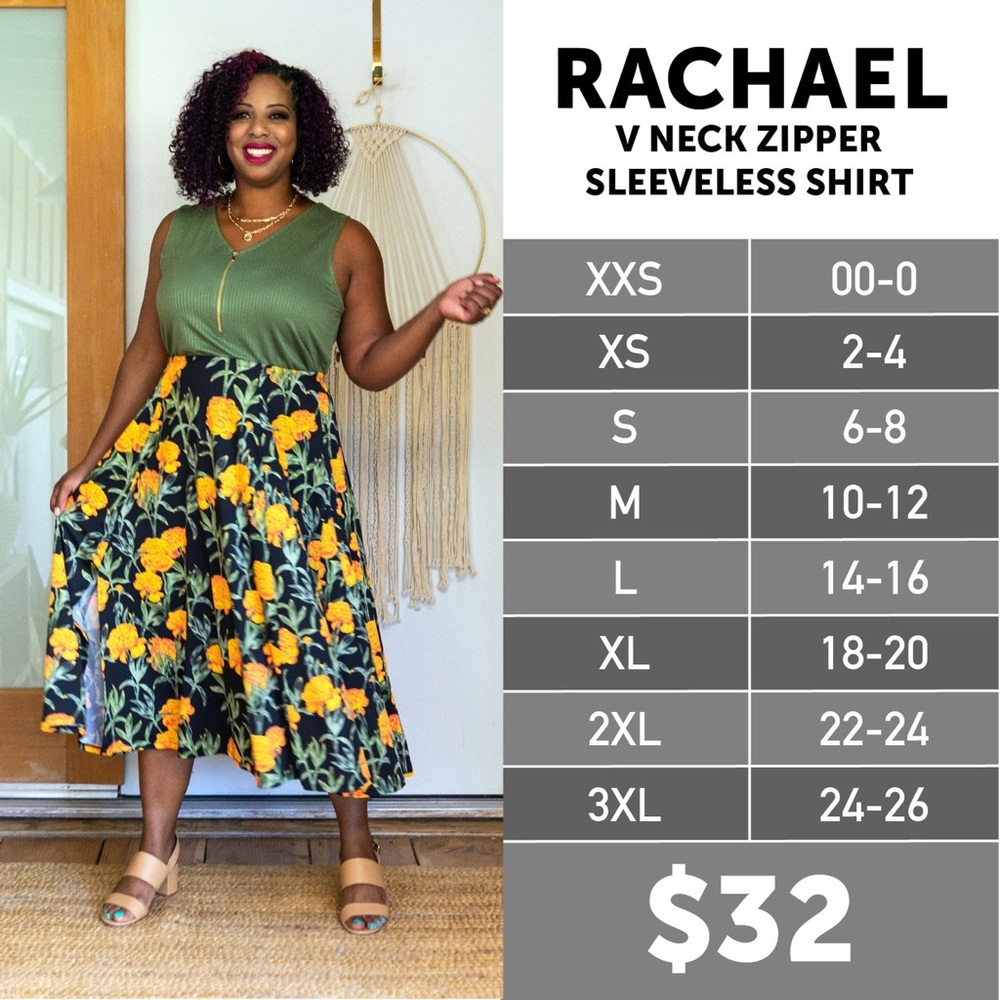 Rachel Rust and White Patterned Tank Top - Picture 5 of 8
